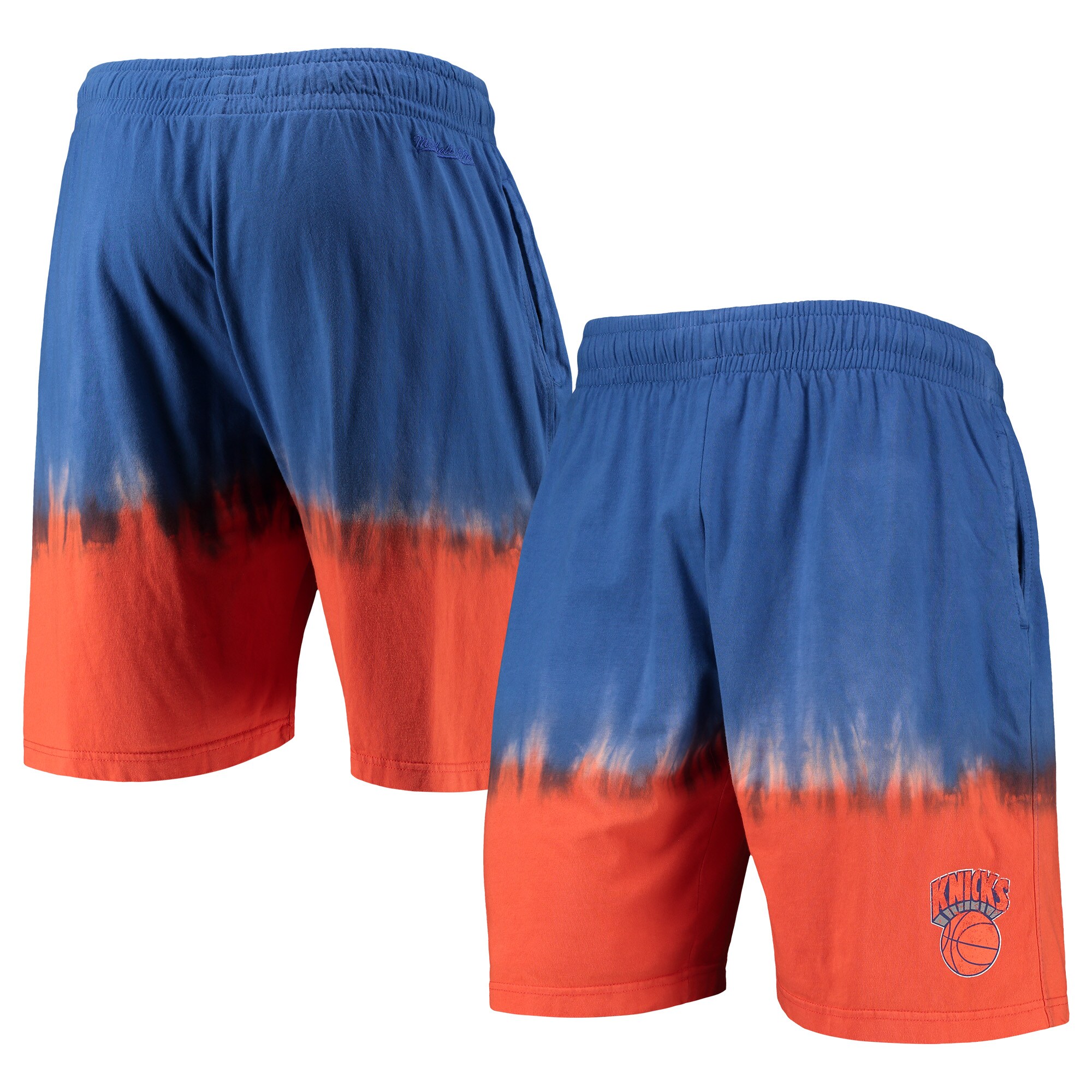 Men's Mitchell \u0026 Ness Blue/Orange New York Knicks Hardwood Classic Authentic Shorts